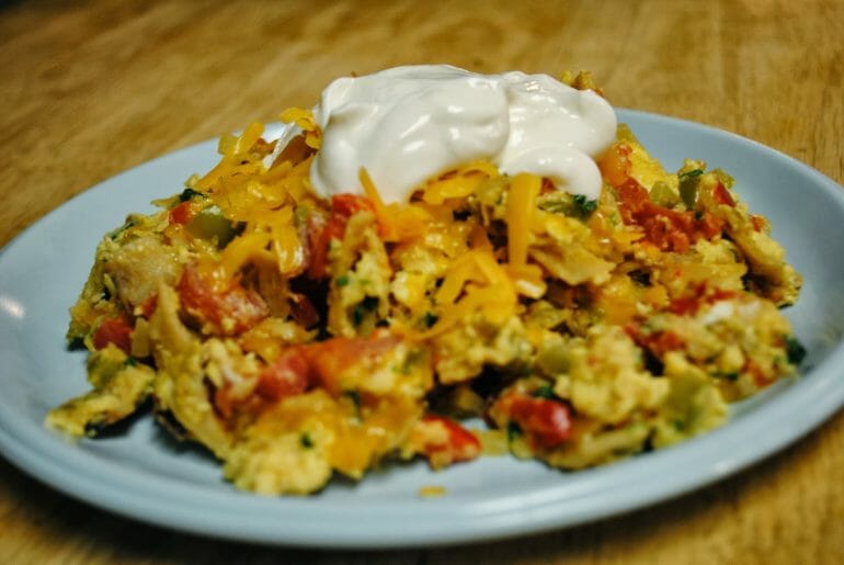 can you make migas with flour tortillas