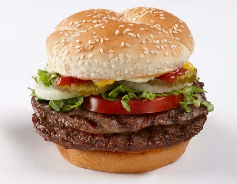 how many calories in a half pound burger
