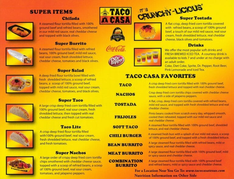 how much is a taco casa franchise
