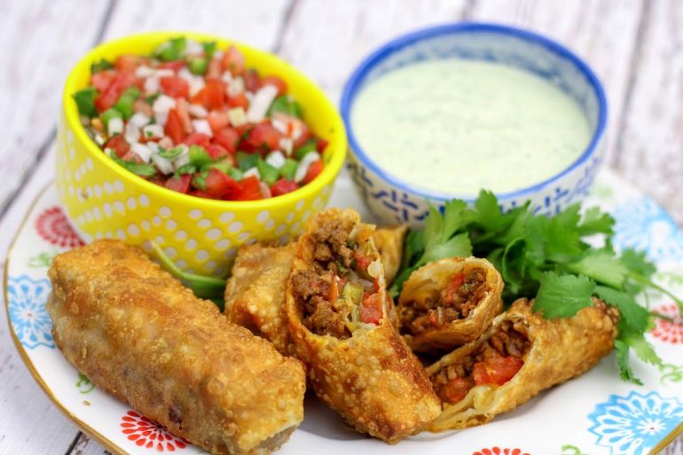 how to make taco egg rolls
