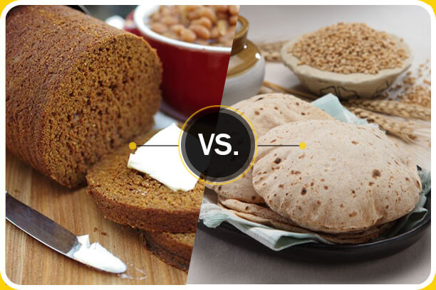 is roti healthier than bread
