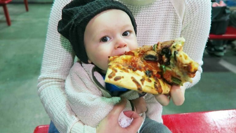 when can babies eat pizza
