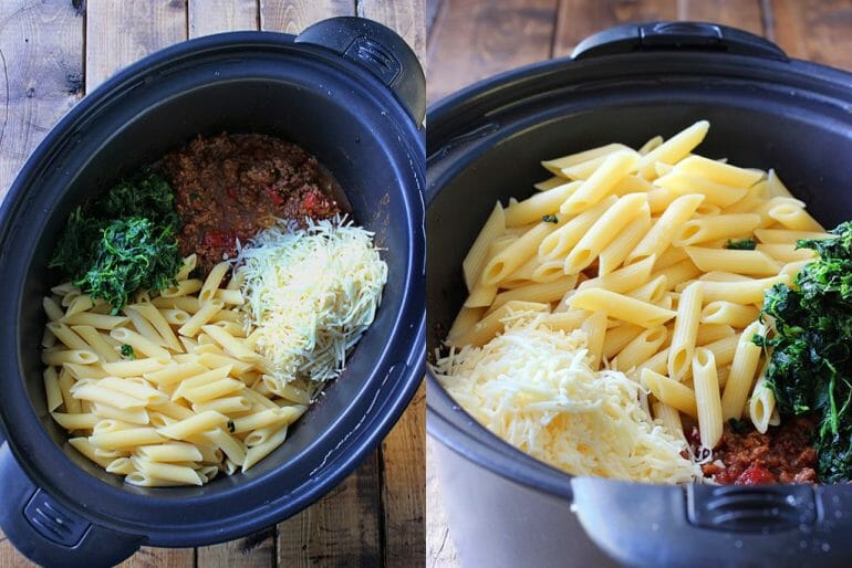 when to add pasta to slow cooker
